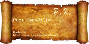Pucz Karméla névjegykártya